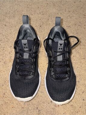 Under Armour Black and Gray Kids' Lightweight Athletic Sneakers